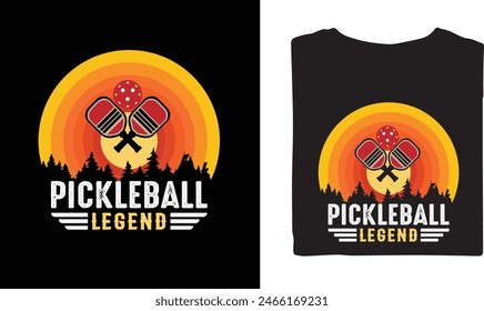 Pickleball legends and sports lovers perfect vector t shirt design