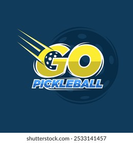 Pickleball lettering logo, go pickleball logo