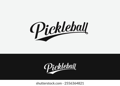 pickleball lettering in vintage style. It's great for logos, t-shirts, jackets, team jerseys, etc.