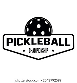 Pickleball logo badge emblem. Emblem set collection vector illustration for a pickleball club