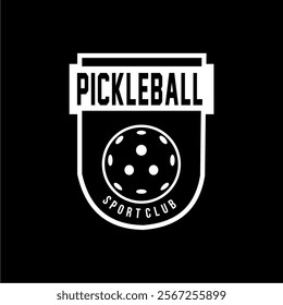 Pickleball logo badge template. sports logo