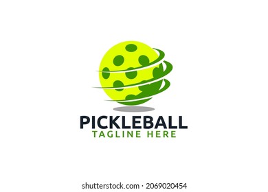 pickleball logo with a combination of ball and swoosh