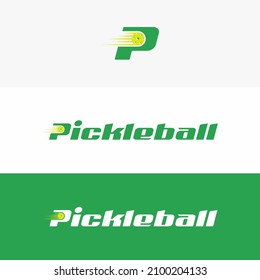 Pickleball logo design vector illustration