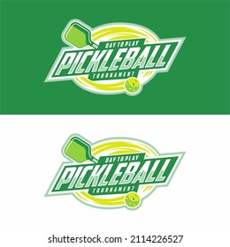 Pickleball logo design vector illustration