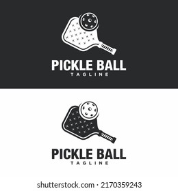 Pickleball logo design vector illustration