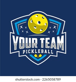 Pickleball logo design vector illustration