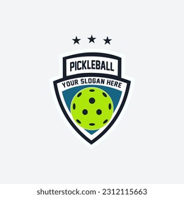Pickleball logo design vector illustration