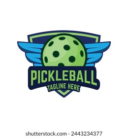 Pickleball Logo design vector template 