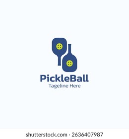 pickleball logo design vector template