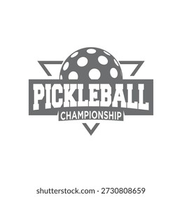 El logotipo de pickleball da una impresión profesional y es perfecto para su uso en torneos o comunidades deportivas.
