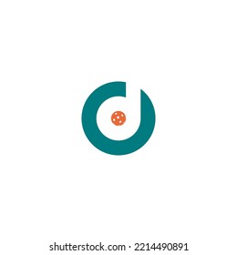 Pickleball logo, Initial letter D