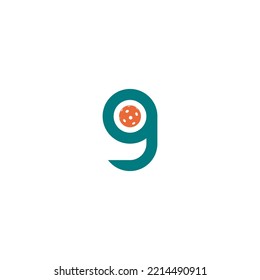 Pickleball Logo, Initial Letter G