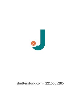 Pickleball Logo, Initial Letter J