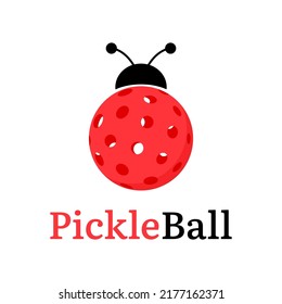 Pickleball logo isolated vector illustration on white background