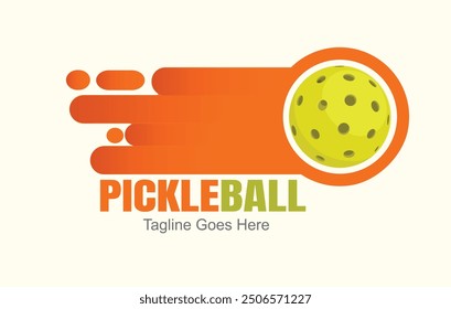 Logotipo de Pickleball con movimiento y texto