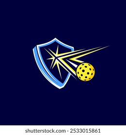 pickleball logo with shield concept