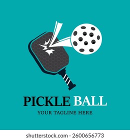 Pickleball logo template Vector .
