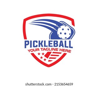 Pickleball Logo Usa Flags Stock Vector (Royalty Free) 2153654659 ...