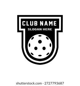 Pickleball Logo, Vektordesign. Pickleball Turnier Logo Badge Illustration