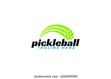 pickleball logo vector graphic for any business especially for sport team, club, community, training, etc.