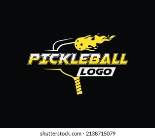 pickleball logo vector graphic for any business especially for sport team, club, community.