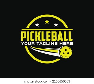 pickleball logo vector graphic for any business especially for sport team, club, community.