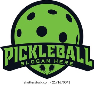 pickleball logo vector graphic for any business especially for sport team, club, community.