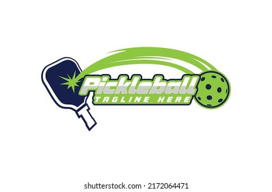 pickleball logo vector graphic for any business especially for sport team, club, community.