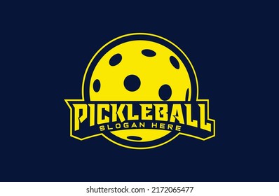 pickleball logo vector graphic for any business especially for sport team, club, community.