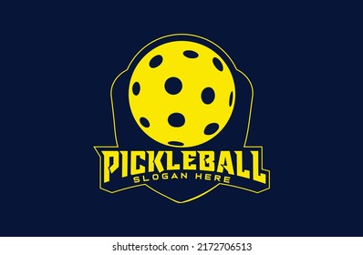 pickleball logo vector graphic for any business especially for sport team, club, community.