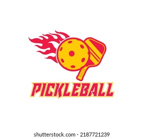 gráfico vectorial del logo de pickleball para cualquier negocio especialmente para equipo deportivo, club, comunidad.