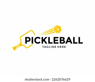 pickleball logo vector graphic for any business especially for sport team, club, community.