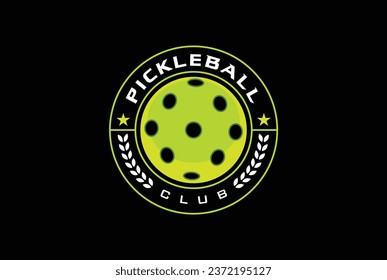 pickleball logo vector graphic for any business especially for sport team, club, community.