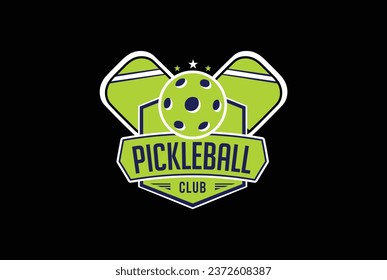 pickleball logo vector graphic for any business especially for sport team, club, community.