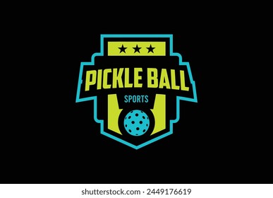 pickleball logo vector graphic for any business especially for sport team, club, community.