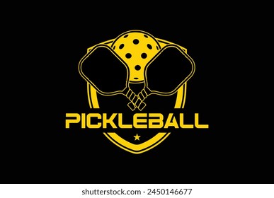 pickleball logo vector graphic for any business especially for sport team, club, community.