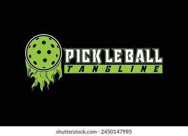 pickleball logo vector graphic for any business especially for sport team, club, community.