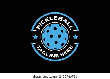 pickleball logo vector graphic for any business especially for sport team, club, community.