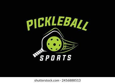 pickleball logo vector graphic for any business especially for sport team, club, community.