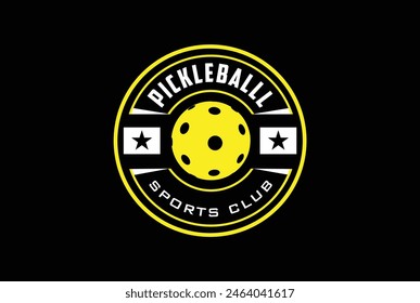 pickleball logo vector graphic for any business especially for sport team, club, community.