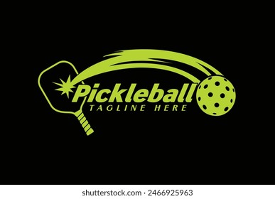 gráfico de Vector con logotipo de pickleball para cualquier negocio, especialmente para equipos deportivos, clubes, comunidades.