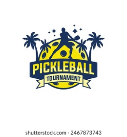 Pickleball Logo vector graphic for any business especially for sport community, team, club and tournament.