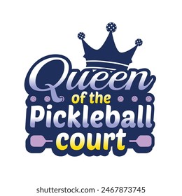 Pickleball Logo vector graphic for any business especially for sport community, team, club and tournament.