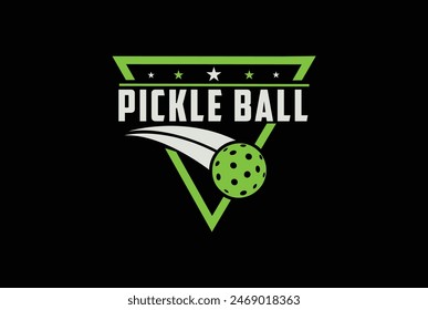 pickleball logo vector graphic for any business especially for sport team, club, community.