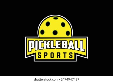 pickleball logo vector graphic for any business especially for sport team, club, community.