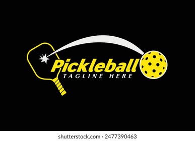 gráfico de Vector con logotipo de pickleball para cualquier negocio, especialmente para equipos deportivos, clubes, comunidades.