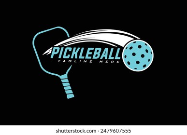 pickleball logo vector graphic for any business especially for sport team, club, community.