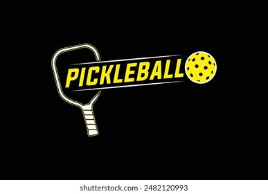 pickleball logo vector graphic for any business especially for sport team, club, community.