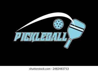 pickleball logo vector graphic for any business especially for sport team, club, community.