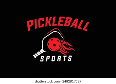 gráfico de Vector con logotipo de pickleball para cualquier negocio, especialmente para equipos deportivos, clubes, comunidades.